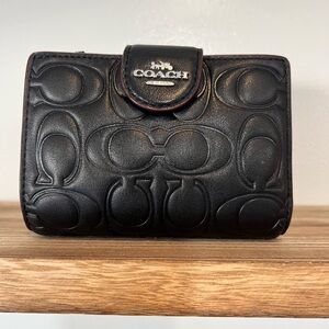 Coach Black Embossed Wallet